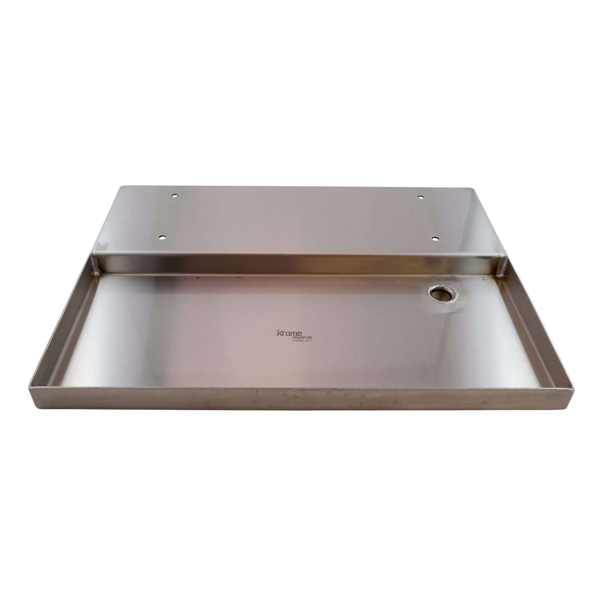 Krome Dispense Drip Tray, Underbar Mount, With Drain, 5" W x 12" L, NSF Certified