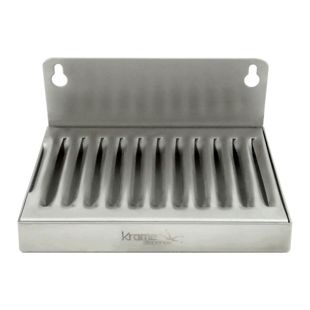 Krome Dispense Drip Tray, Wall Mount, With Drain, 6" W x 4" L