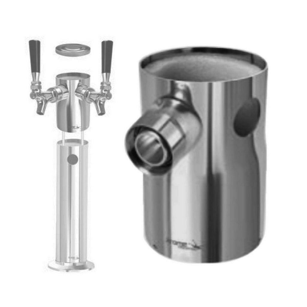 Krome Dispense Expansion Kit for 3" Columns, 2 Holes, 1 Shank, Chrome