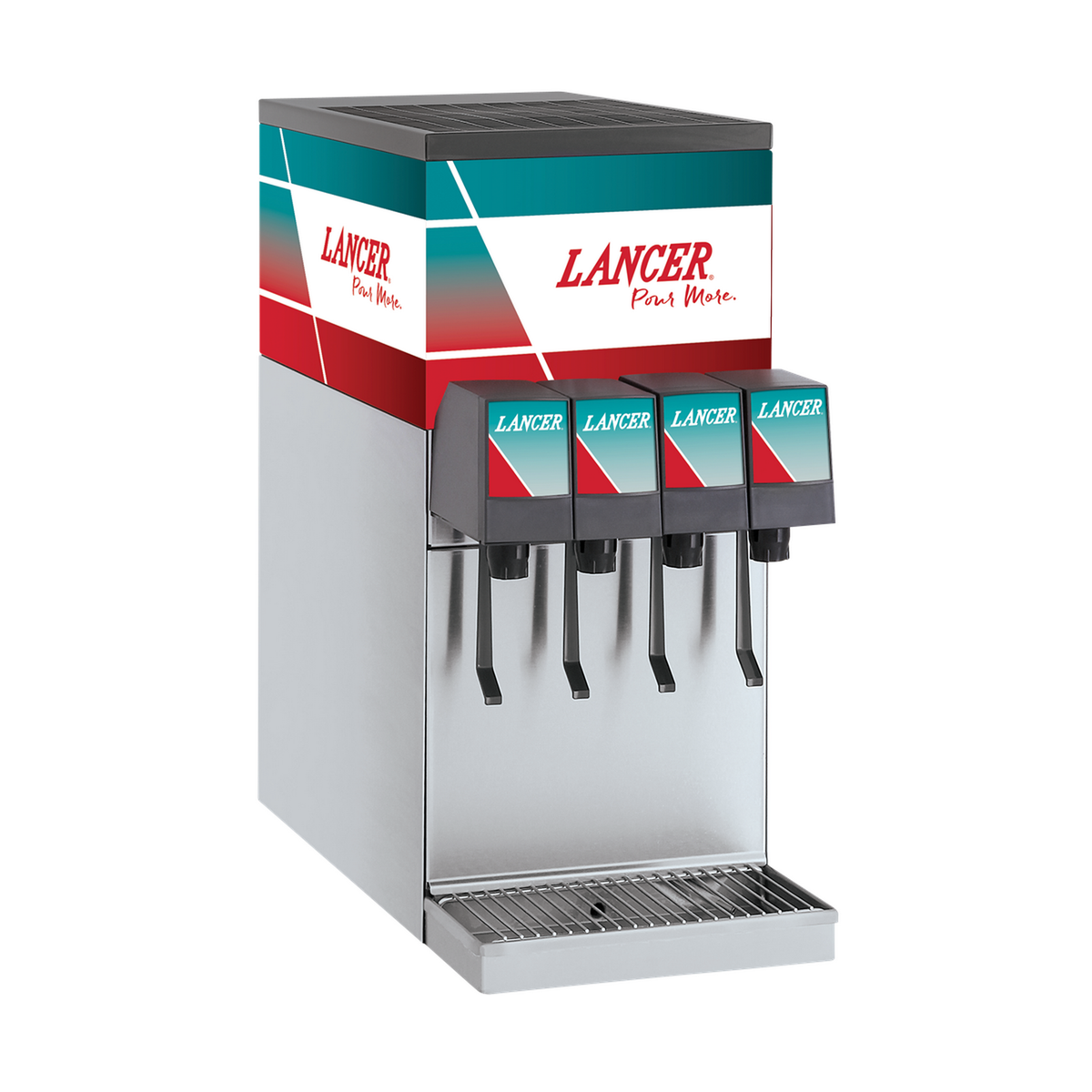 Lancer CED 504 Postmix Dispenser, 4 LEV Valves, Generic Graphics