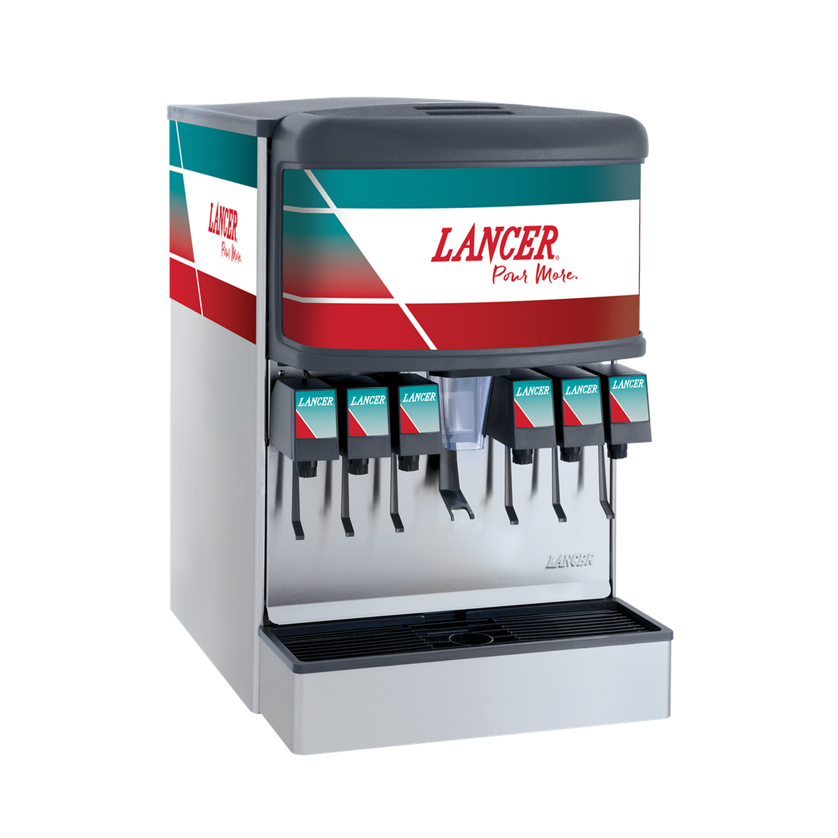 Lancer IBD22H 4500 Post-Mix Ice Drink Dispenser, 6 LEV Valves, Generic Graphics