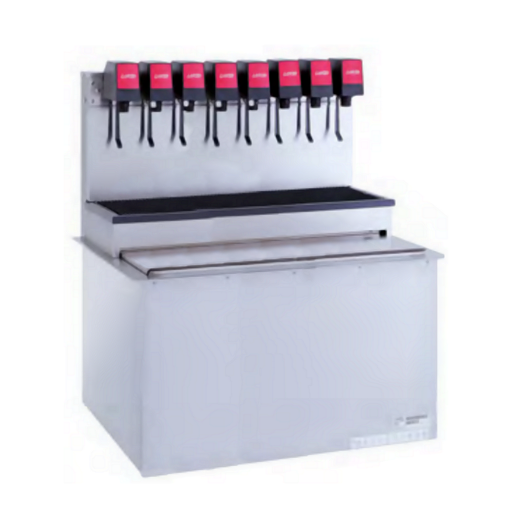 Lancer ICDI 2308e  Drop-In Post-Mix Dispenser, 8 Valves, Coke Graphics