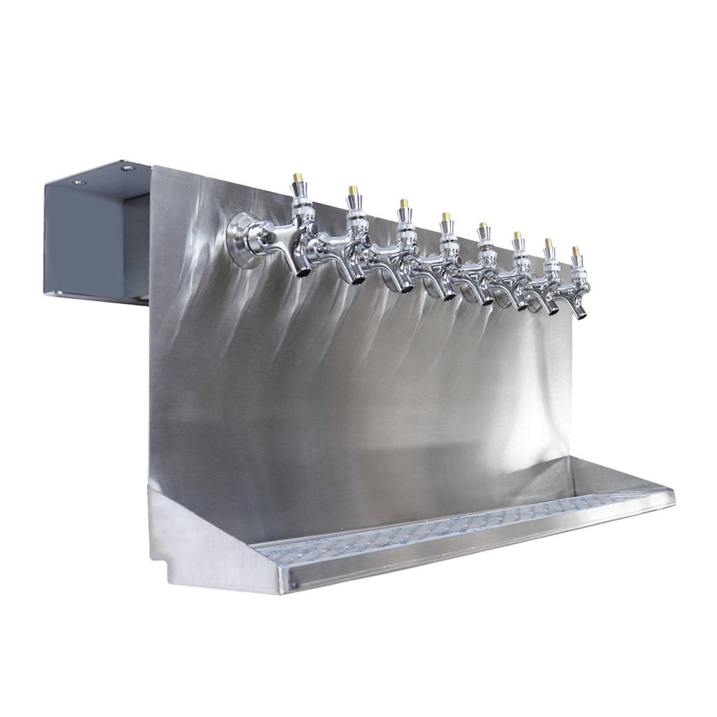 Quality Equipment Under Bar Dispenser, 8 Faucets, Air Cooled, Stainless Steel & Chrome