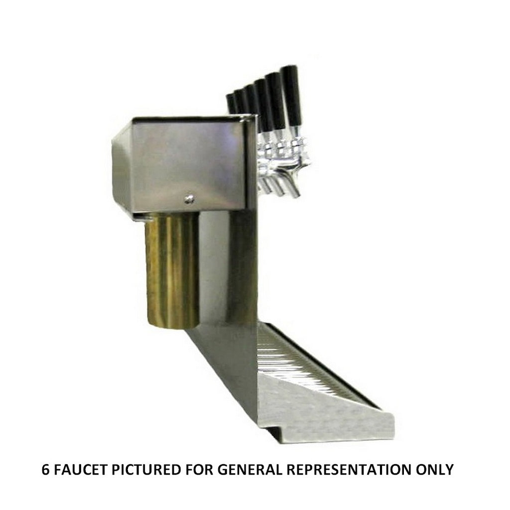 Quality Equipment Under Bar Dispenser, 10 Faucets, Air Cooled, Stainless Steel & Chrome