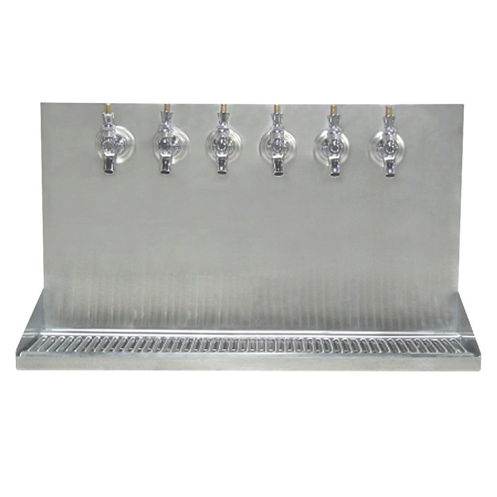 Quality Equipment Wall Mount Dispenser, 6 Faucets, Air Cooled, Stainless Steel & Chrome