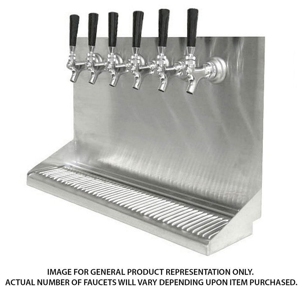Quality Equipment Wall Mount Dispenser, 6 Faucets, Glycol Cooled, Stainless Steel & Chrome