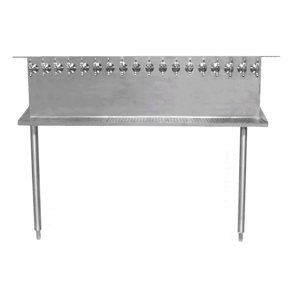 Quality Equipment Under Bar Dispenser with Legs, 18 Faucets, Air Cooled, Stainless Steel & Chrome