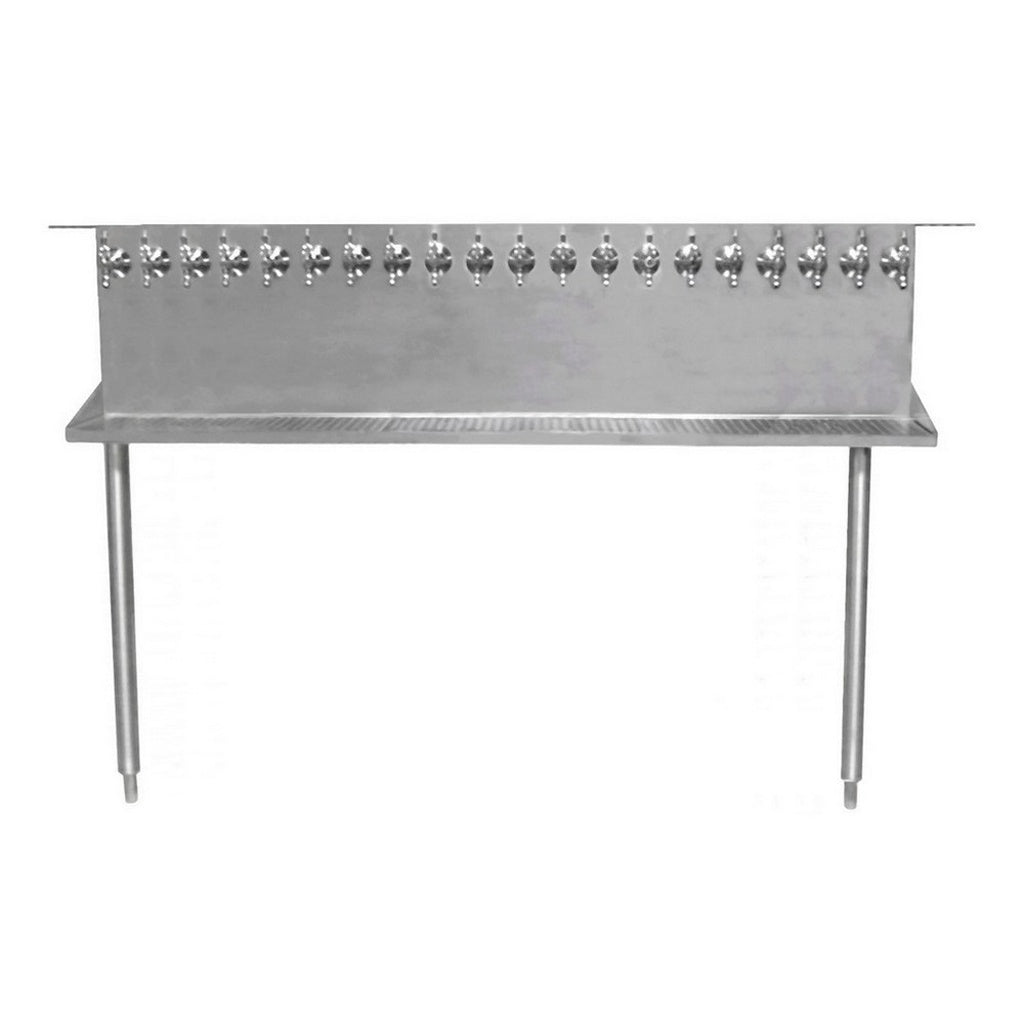 Quality Equipment Under Bar Dispenser with Legs, 20 Faucets, Air Cooled, Stainless Steel & Chrome
