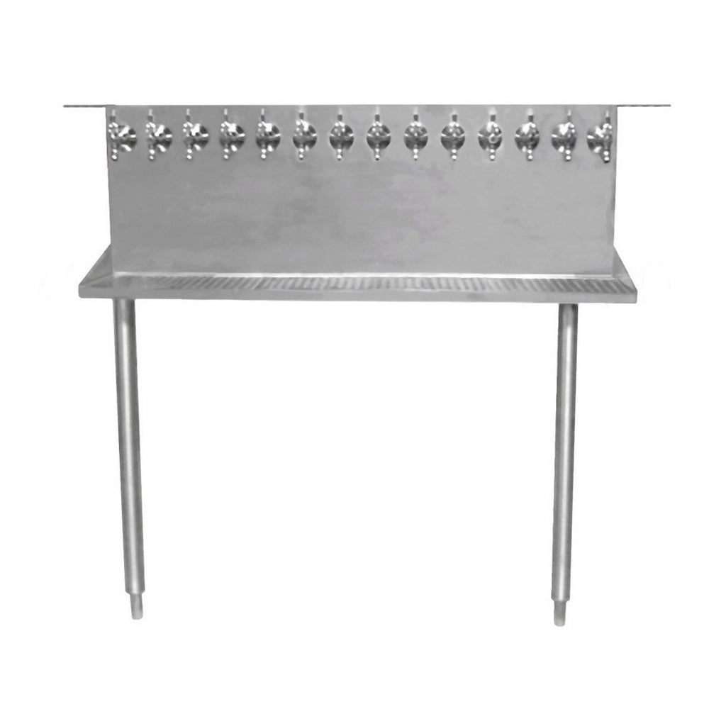 Quality Equipment Under Bar Dispenser with Legs, 14 Faucets, Glycol Cooled, Stainless Steel & Chrome