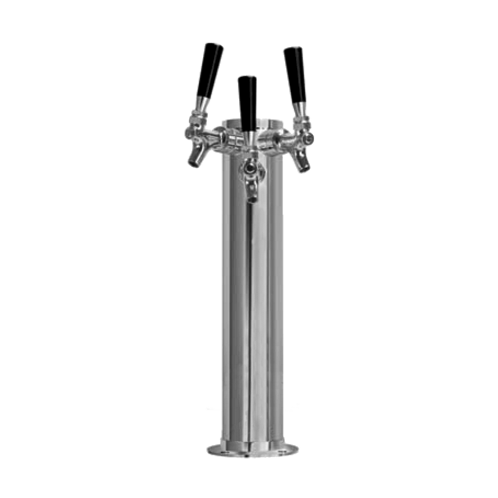 ABECO Growler Column, 16" Tall, 3 Faucets, Air Cooled
