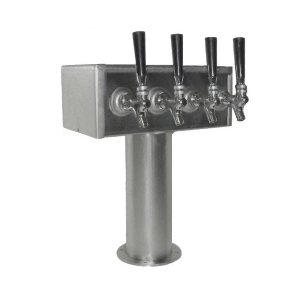 ABECO T Tower, 4 Faucets, 3" Diameter, Glycol Cooled
