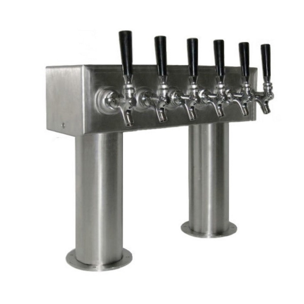 ABECO Pass Thru Tower, 6 Faucets, 3" Diameter, Glycol Cooled