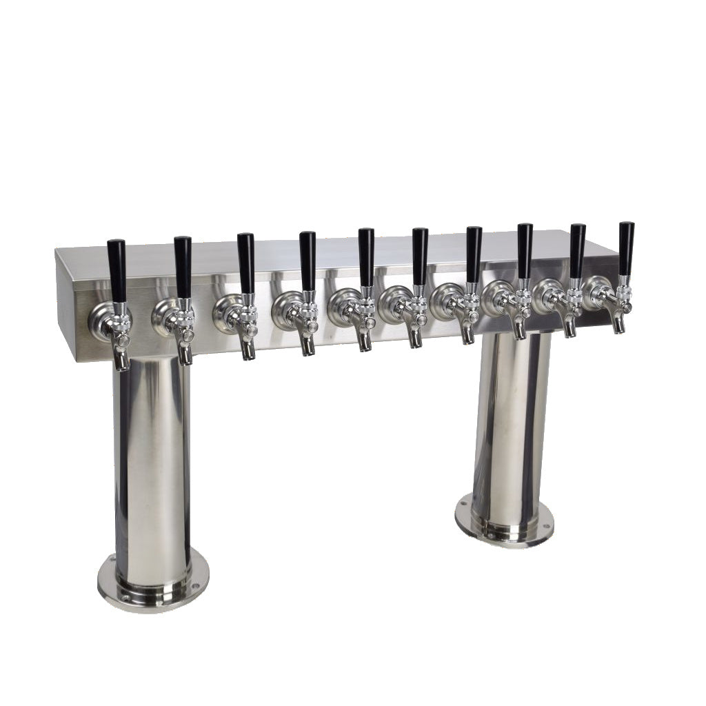 ABECO Pass Thru Tower, 10 Faucets, 3" Diameter, Glycol Cooled