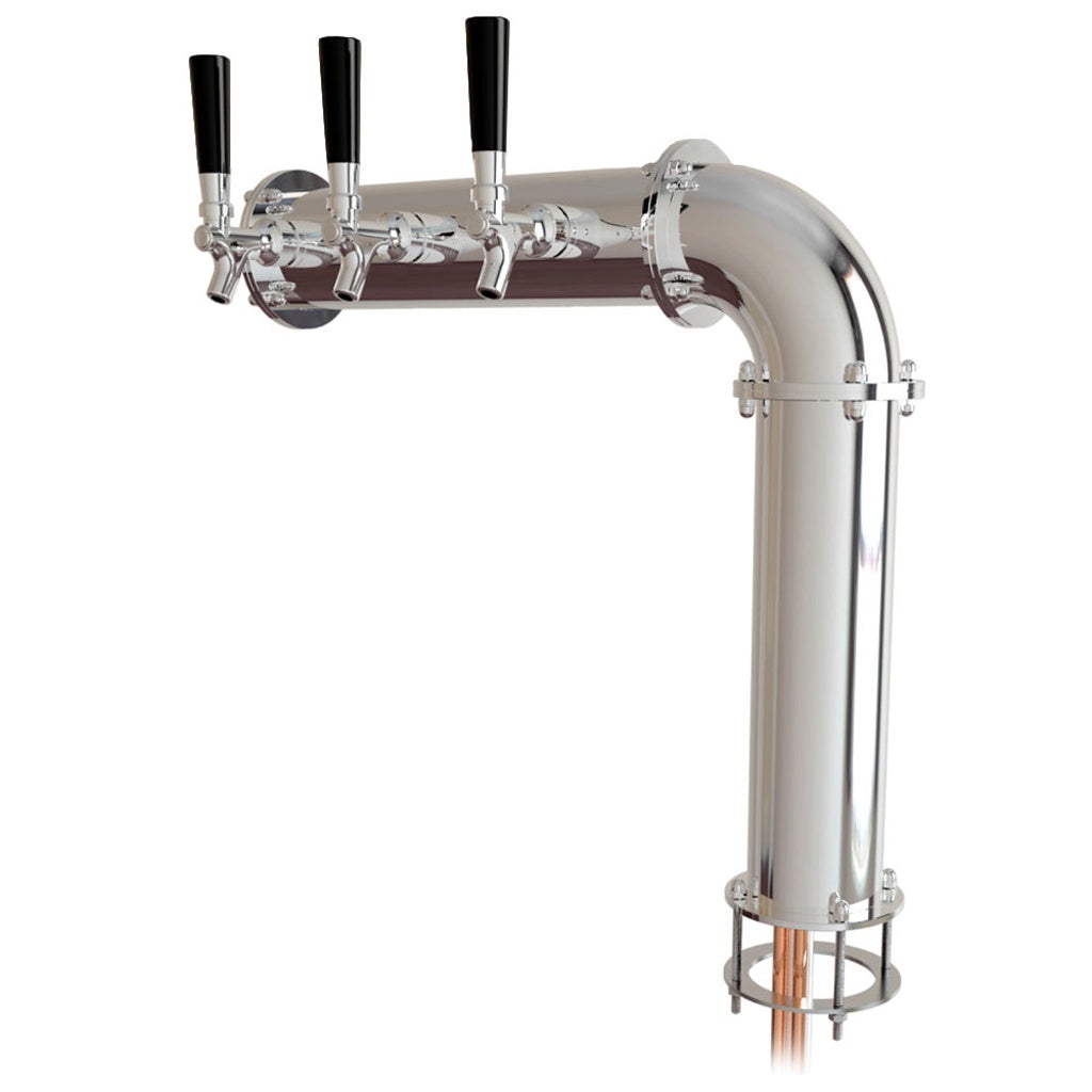 UBC Persey "L" Tower-left, 3-Faucet Glycol (304 Stainless Steel Con)