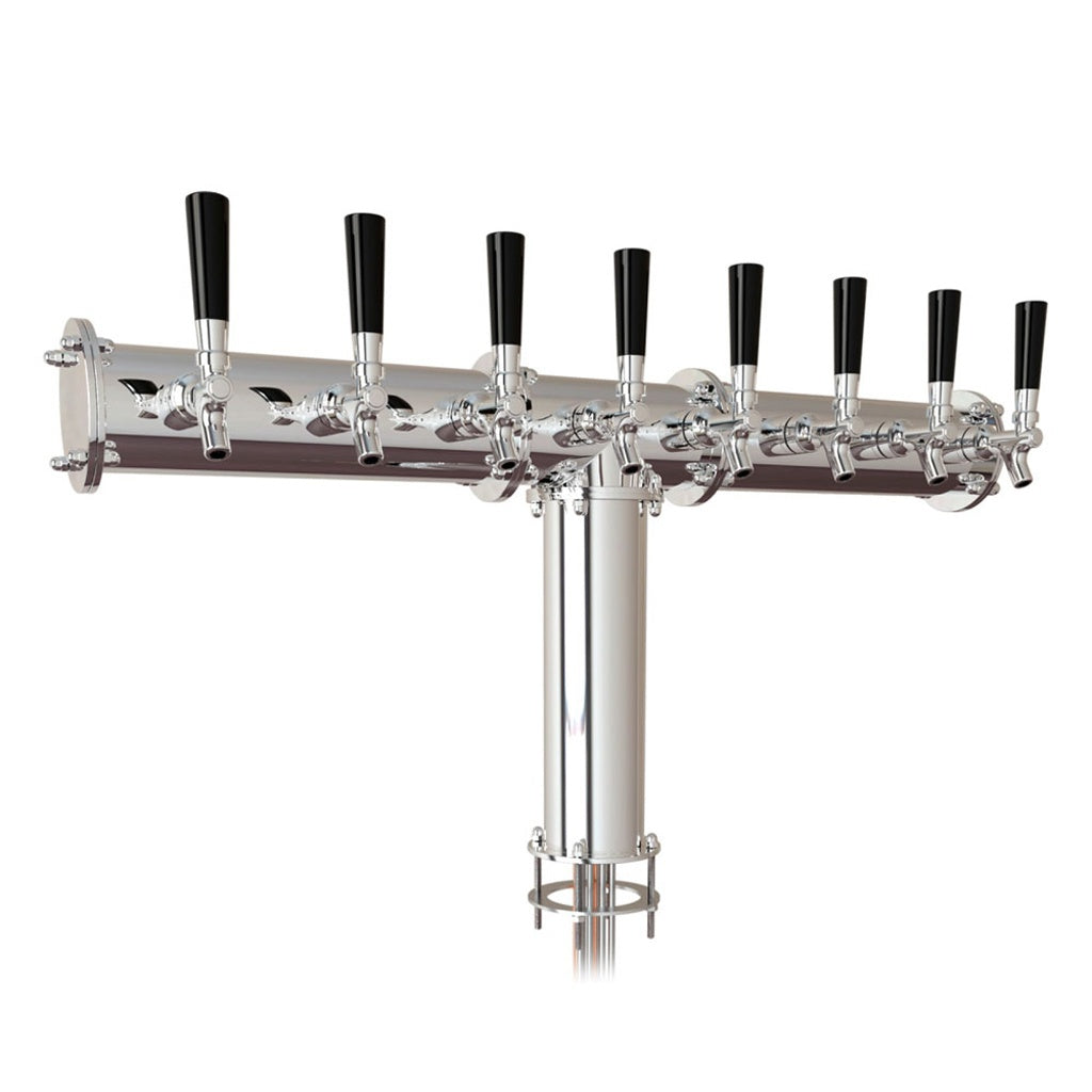UBC Terra T Tower, 8 Faucets, Glycol Cooled, Stainless Steel Contacts