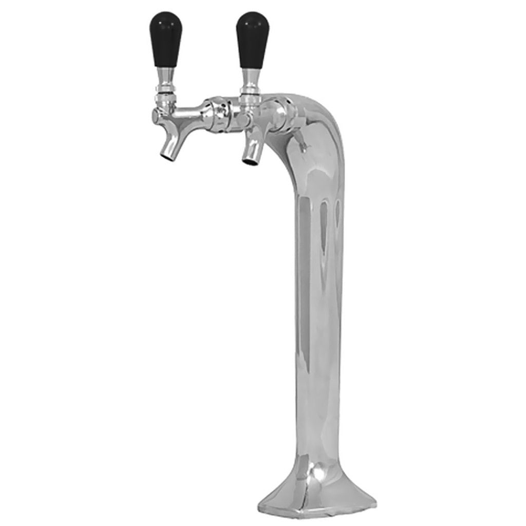 UBC Milano Tower, 2 Faucets, Glycol Cooled, Stainless Steel Contacts