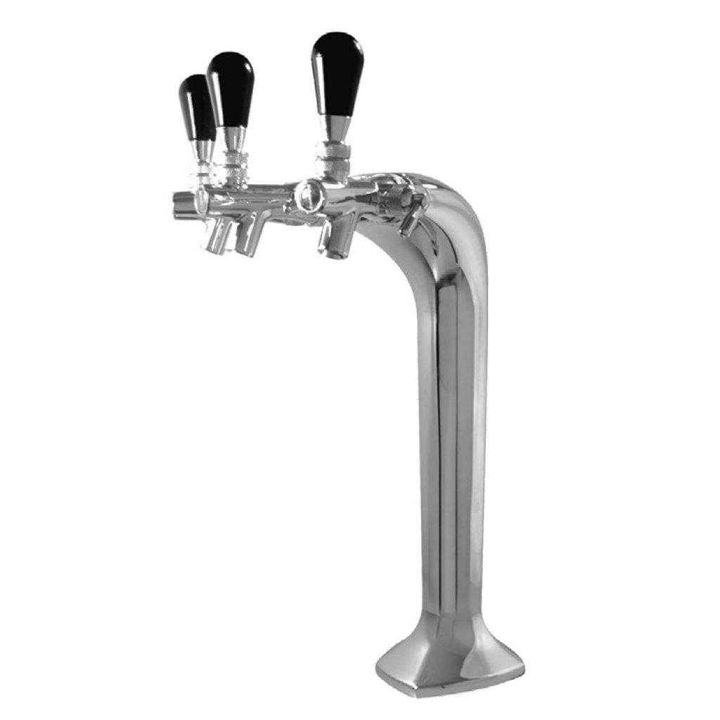 UBC Milano Tower, 3 Faucets, Glycol Cooled, Stainless Steel Contacts