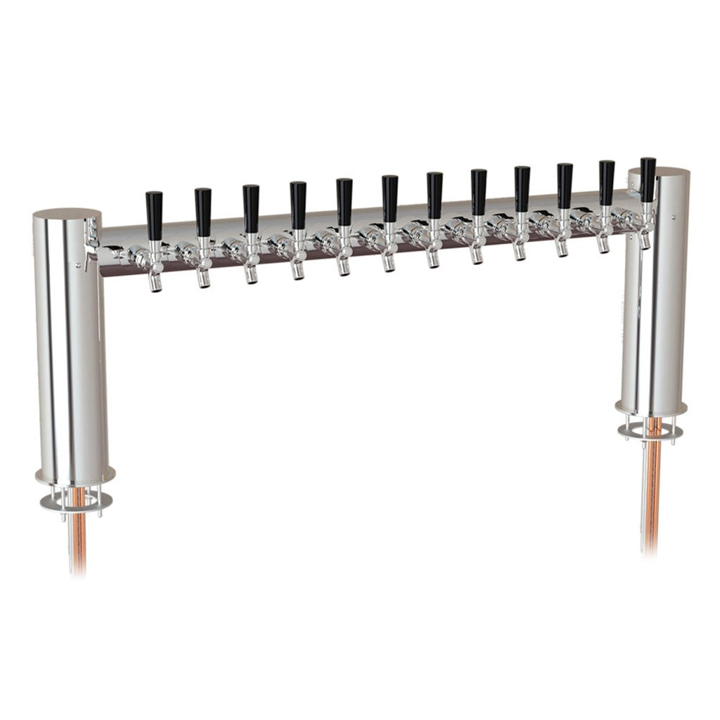 UBC Metron Pass Thru Tower, 12 Faucets, Glycol Cooled, Stainless Steel Contacts