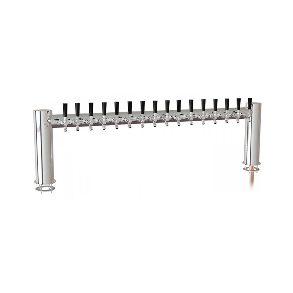 UBC Metron Pass Thru Tower, 16 Faucets, Glycol Cooled, Stainless Steel Contacts