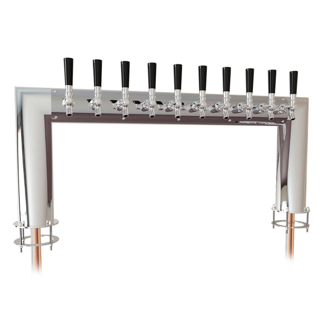 UBC Norma Pass Thru Tower, 10 Faucets, Glycol Cooled, Stainless Steel Contacts