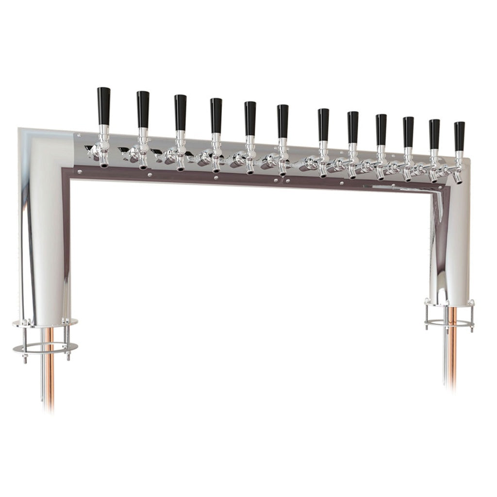 UBC Norma Pass Thru Tower, 12 Faucets, Glycol Cooled, Stainless Steel Contacts