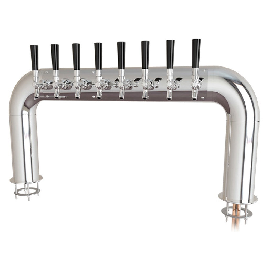 UBC Atlas Pass Thru Tower, 8 Faucets, Glycol Cooled, Stainless Steel Contacts
