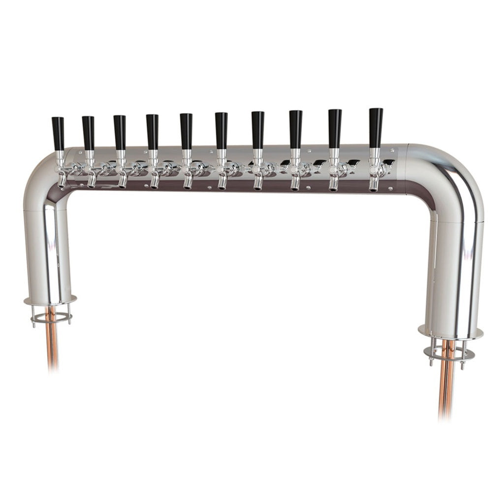 UBC Atlas Pass Thru Tower, 10 Faucets, Glycol Cooled, Stainless Steel Contacts