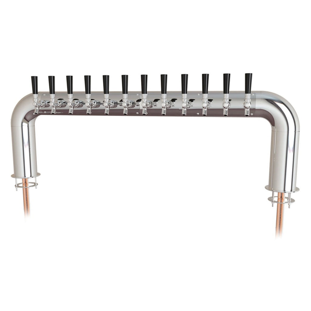 UBC Atlas Pass Thru Tower, 12 Faucets, Glycol Cooled, Stainless Steel Contacts