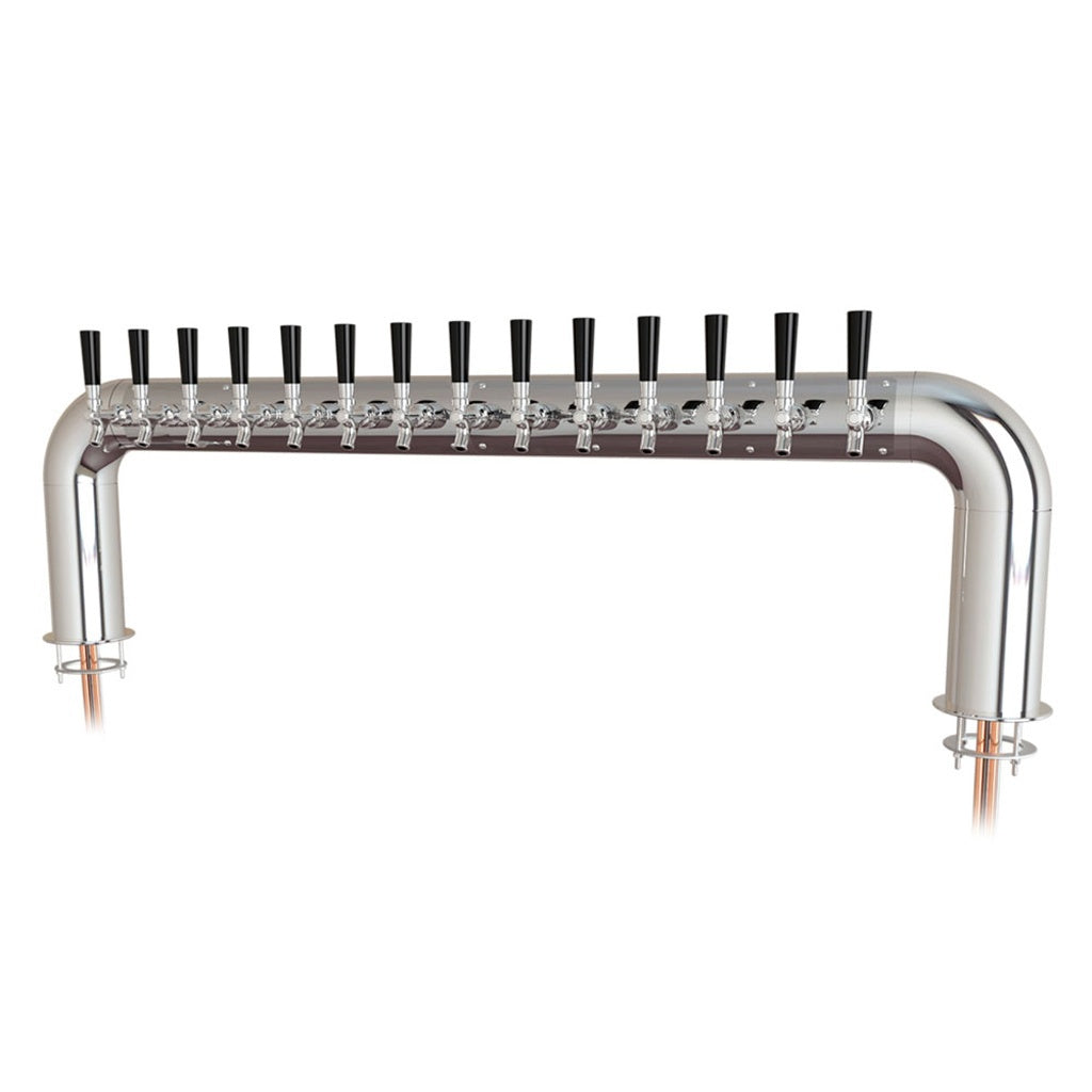 UBC Atlas Pass Thru Tower, 14 Faucets, Glycol Cooled, Stainless Steel Contacts