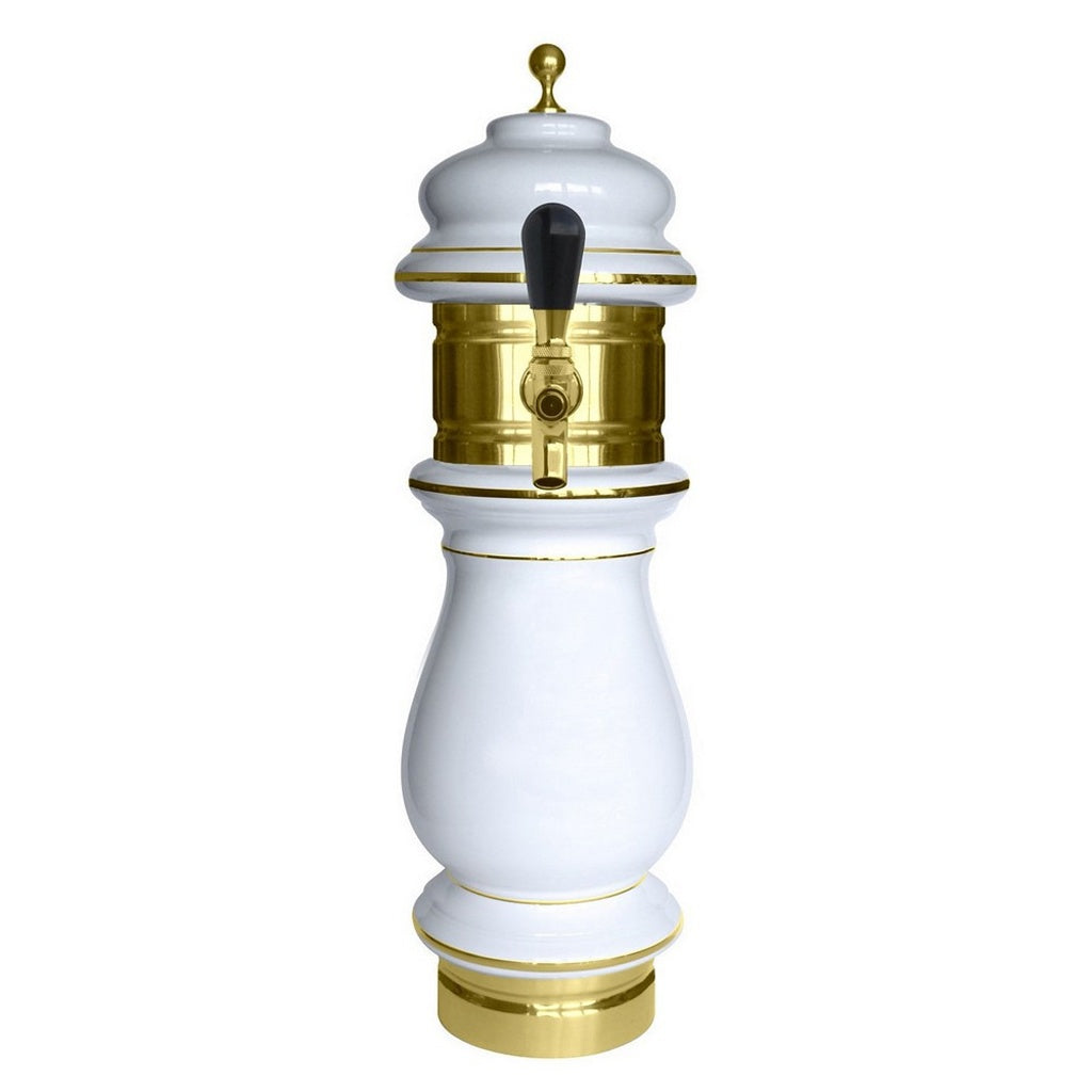 UBC Ceramic Tower, 1-Faucet Air (White/Gold)
