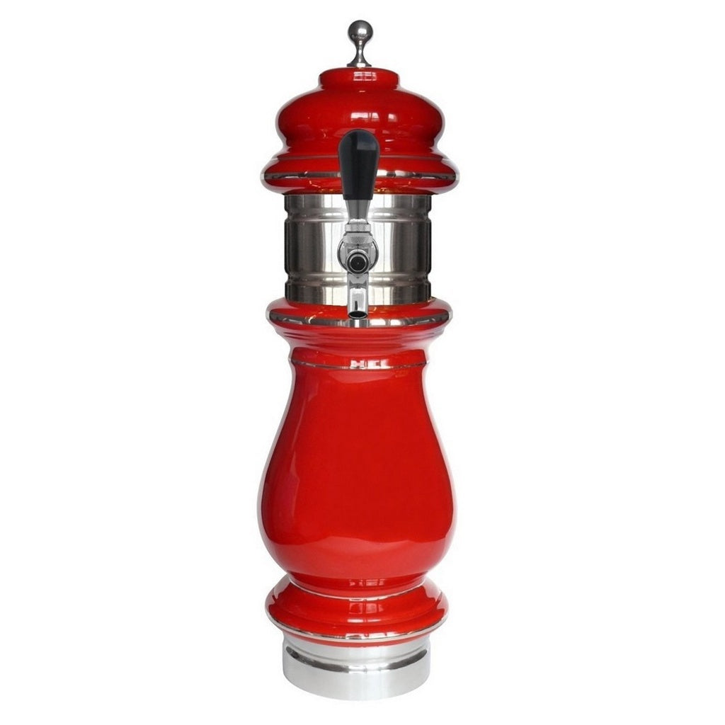 UBC Ceramic Tower, 1-Faucet Air (Red/Chrome)