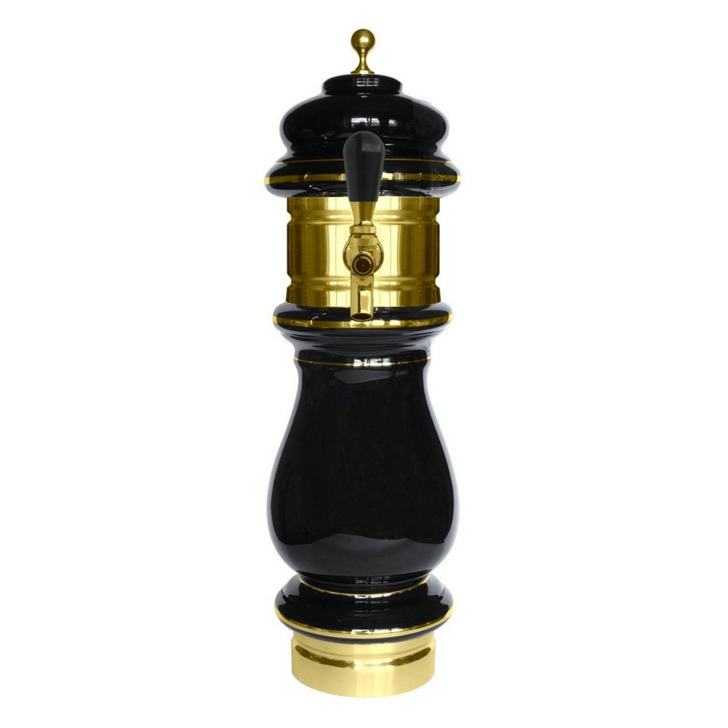 UBC Ceramic Tower, 1-Faucet Air (Black/Gold)