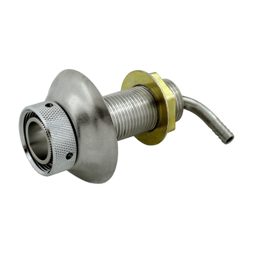 90° Stainless Steel Nipple Shank, 1/4" Bore x 3" Length