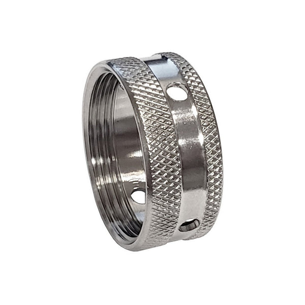 Faucet Coupling Ring, Knurled, Stainless Steel