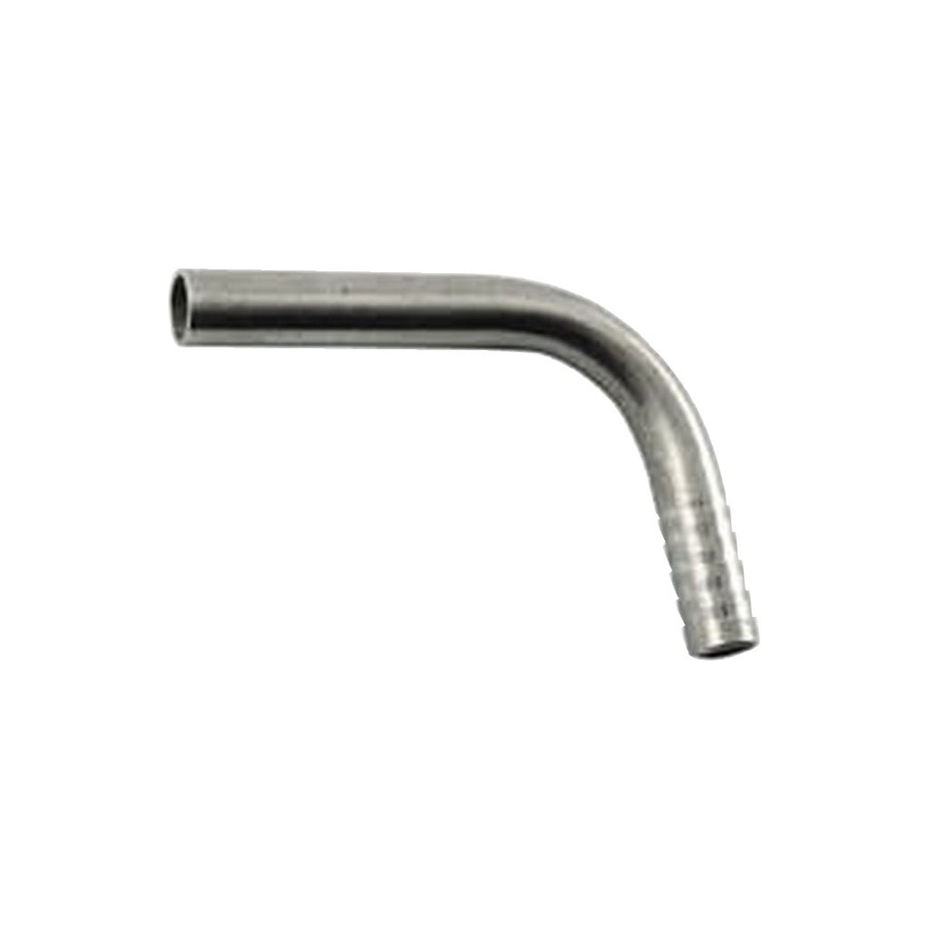 90° ELBOW, 1/4"Barb, Stainless Steel, For Compression Shanks