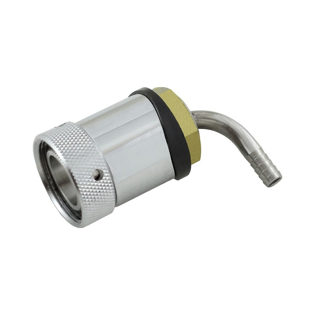 ABECO Column Shank-NSF, 1/4"Bore 1/4"Barb-90° (304 Stainless Steel)