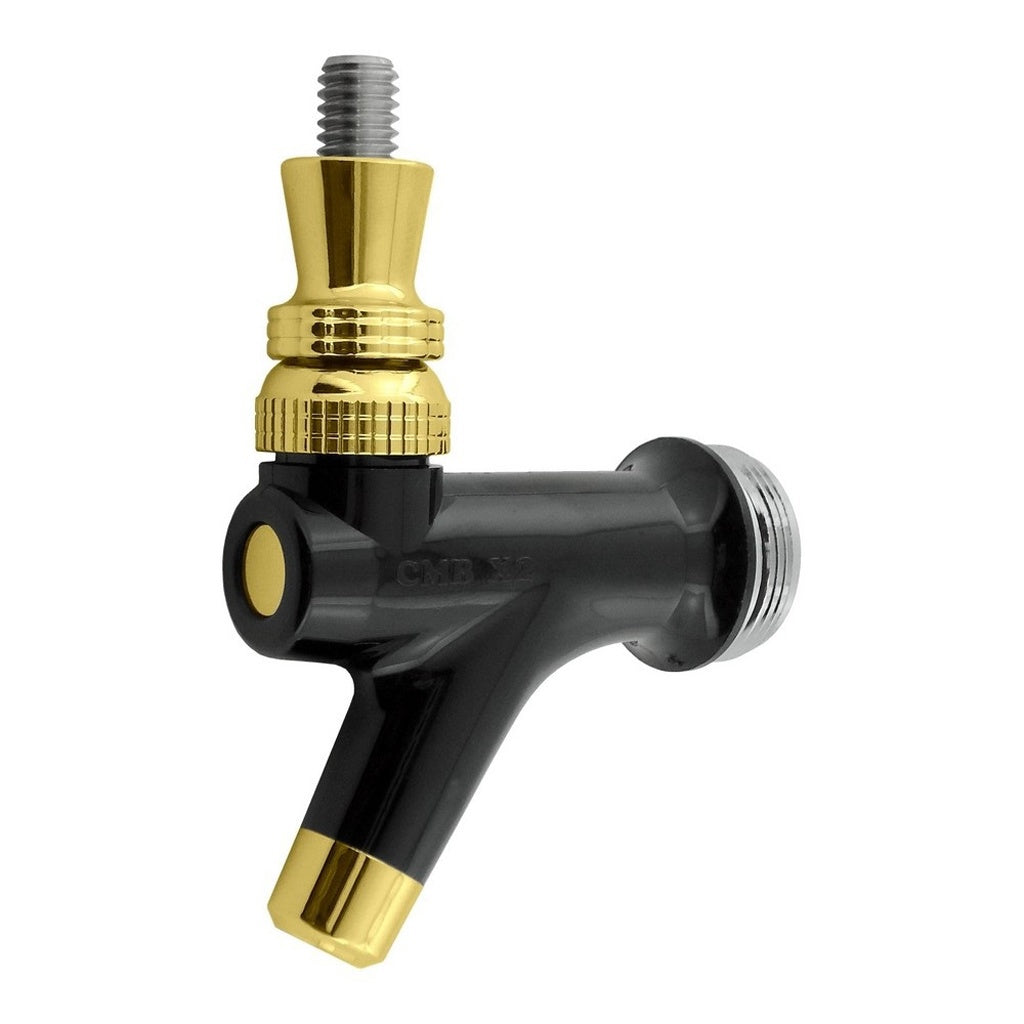 CMBecker X2 Creamer Faucet, Black Plastic with Brass Trim
