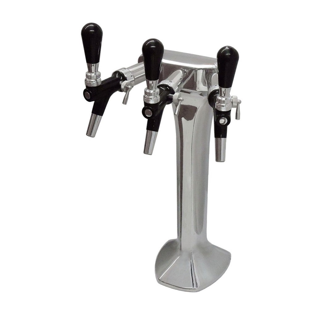CMBecker Ibis Soda Fountain Tower, 3 Faucets, Chrome