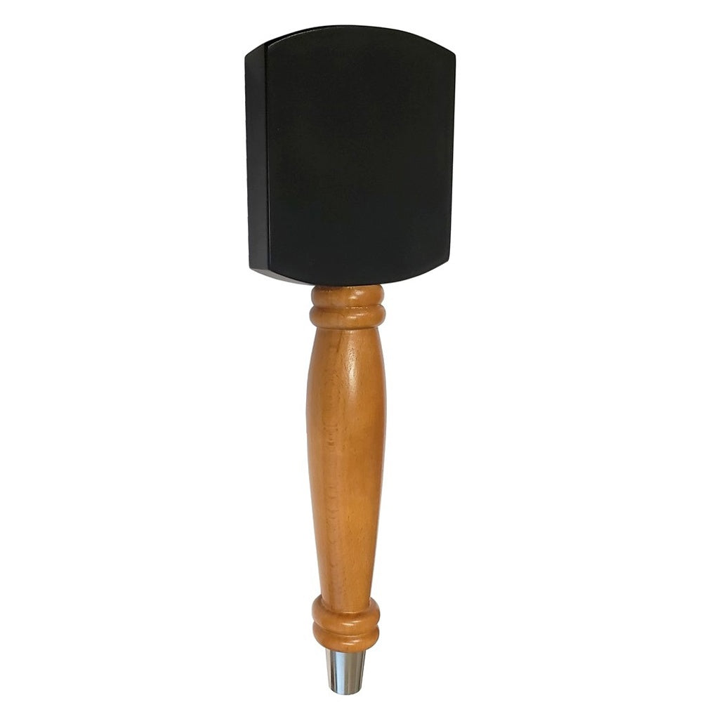 Pub Handle-Wooden 11" Oal Chrome plated brass finial