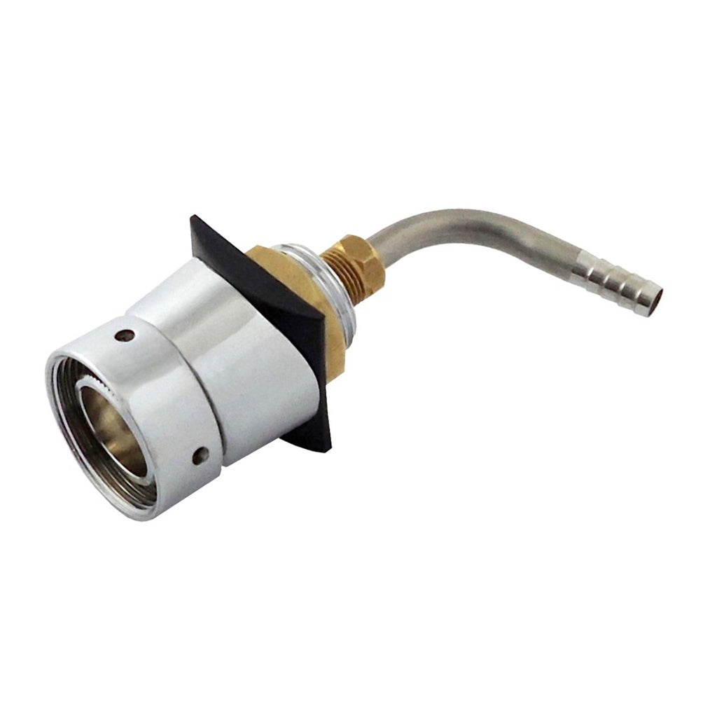 Krome Dispense Complete Column Shank, 1/4" Bore 1/4" Barb-90° Chrome