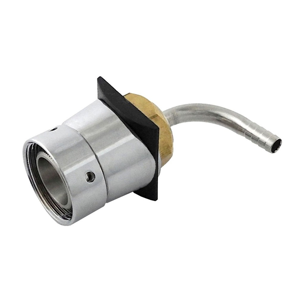 Krome Dispense Stainless Steel Column Shank, 3/16″ Bore, 90° Elbow, 5/8"-14 BSP, 1.75" Length