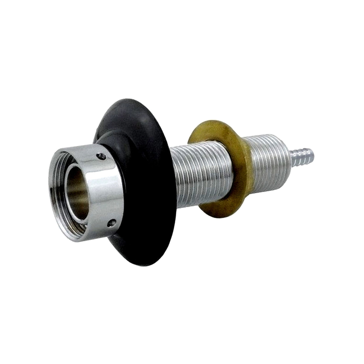 Krome Dispense Nipple Shank, 3/16" Bore, 3.5" Length, Chrome