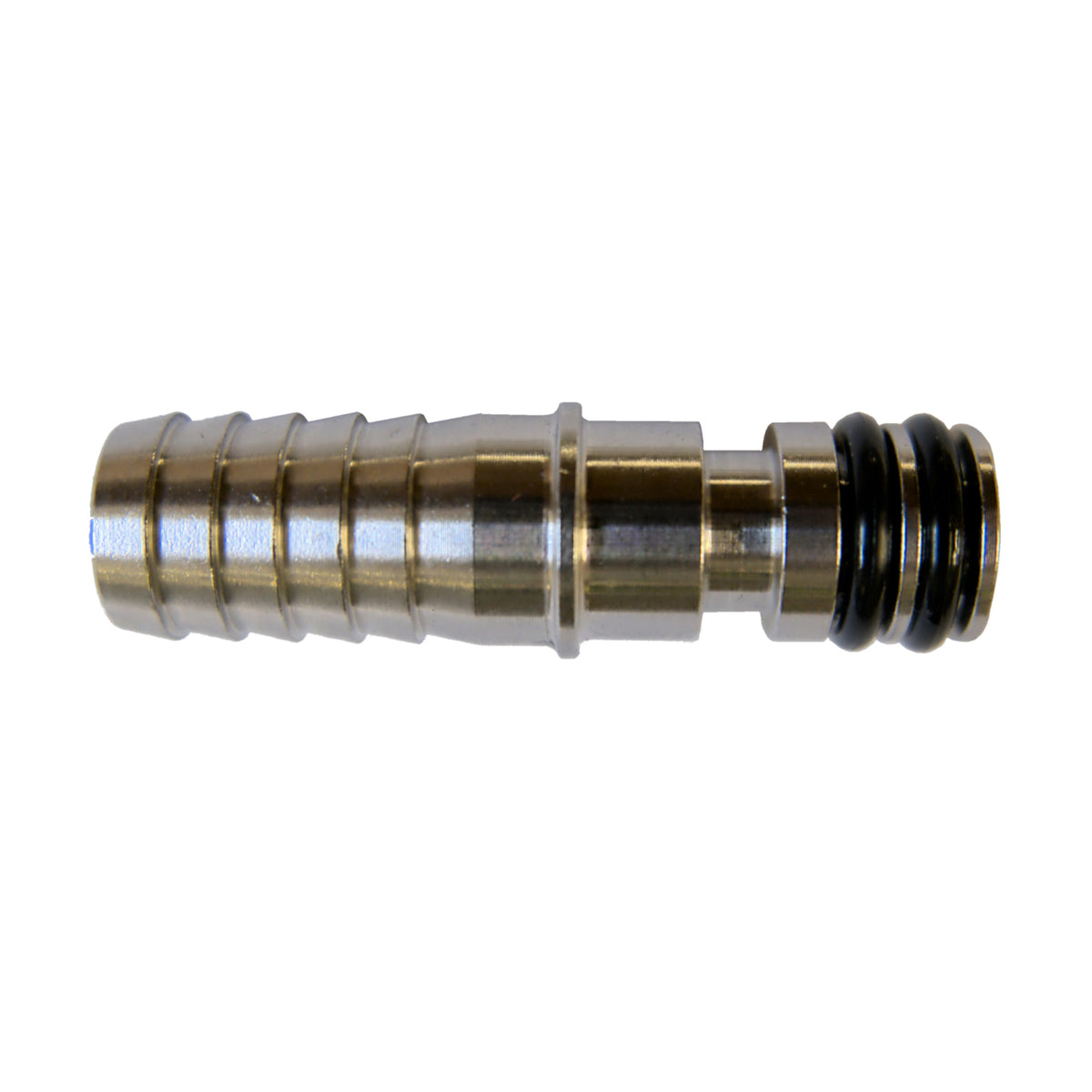 Taprite Double O-Ring Fitting Assembly,  3/8" Diameter x 3/8" Barb, Stainless Steel