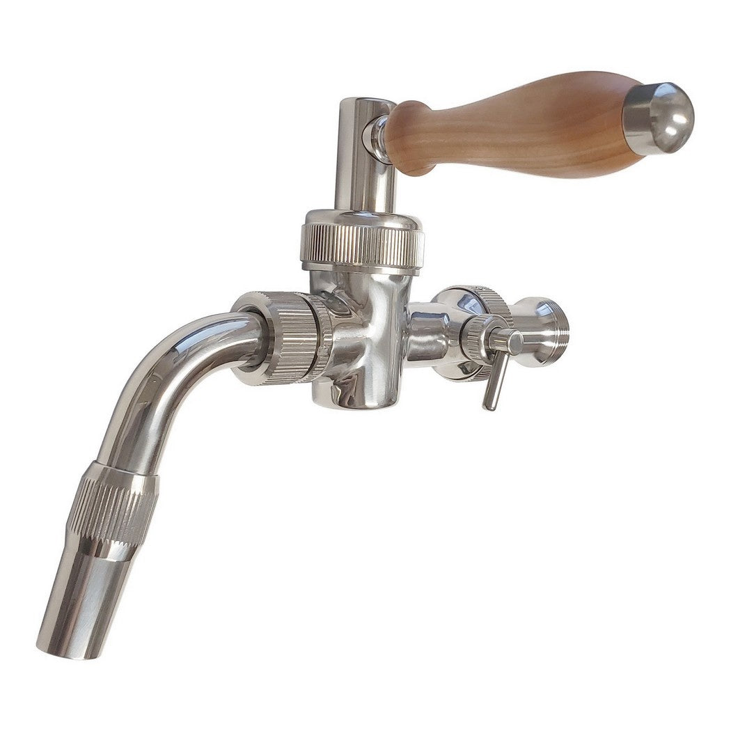 Lukr Nostalgie Czech Side Pour Faucet with US Shank, Stainless Steel