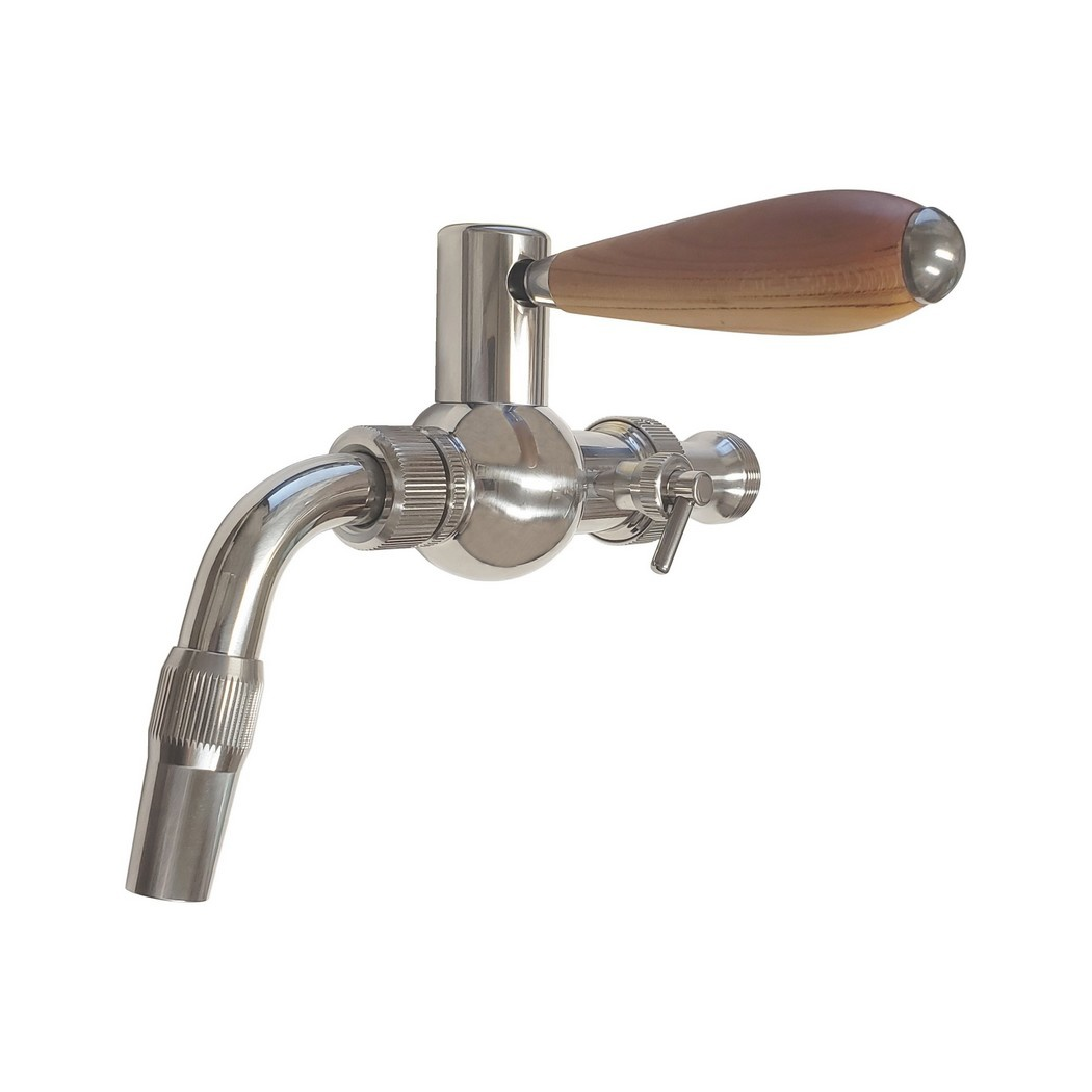 Lukr Baroko Faucet with US Shank, Stainless Steel