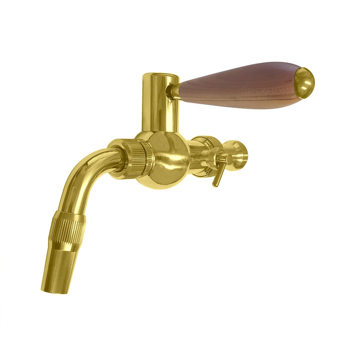Lukr Baroko Faucet with US Shank, Stainless Steel / Gold