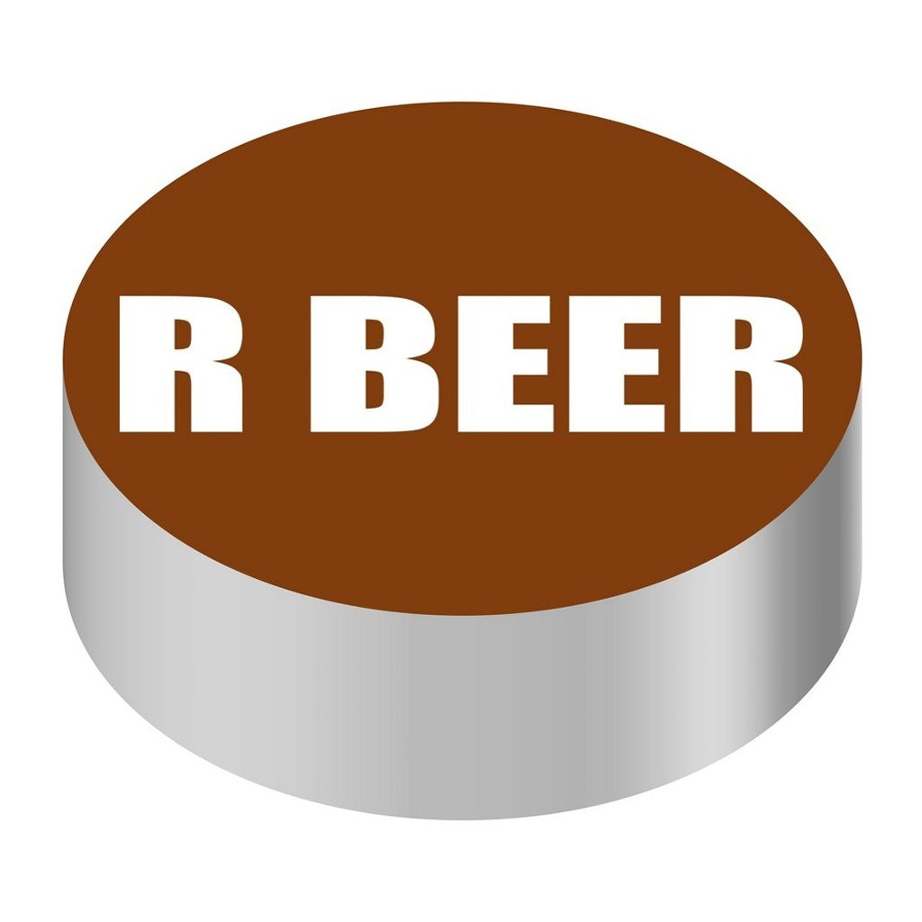 Wunder-Bar ID Cap-Round, Brown/White R Beer