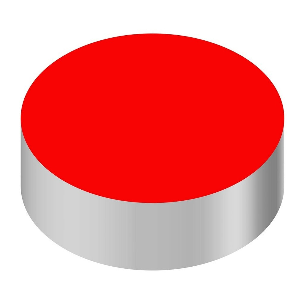 Wunder-Bar ID Cap-Round, Red/No Text Blank