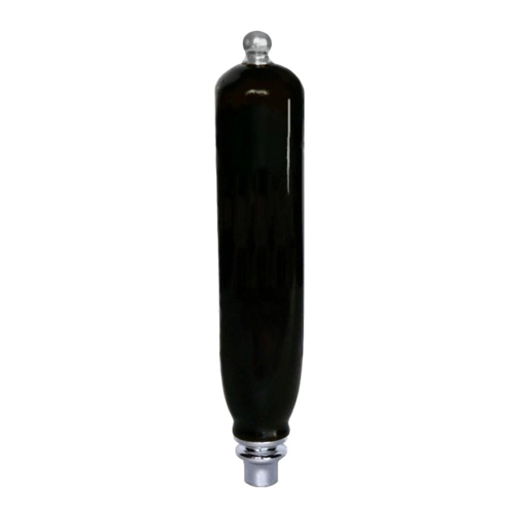 UBC A65 Ceramic Faucet Handle, Black with Chrome Trim