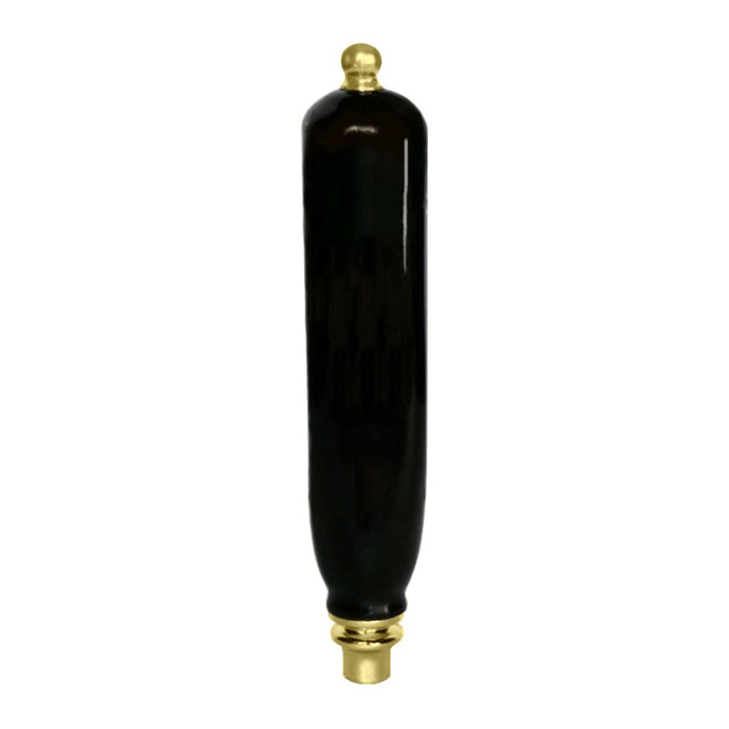 UBC A65 Ceramic Faucet Handle, Black with Gold Trim